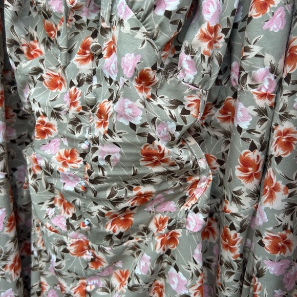 Missguided floral maxi dress 12 multi cottage core prairie coquette milk maid - Picture 12 of 14